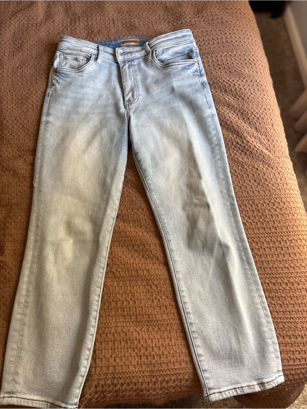 Kut from the Kloth Pale Blue Cropped Straight Jeans